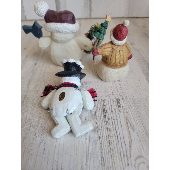 Snowman wreath bird ornament figure xmas set unique - Picture 7 of 9